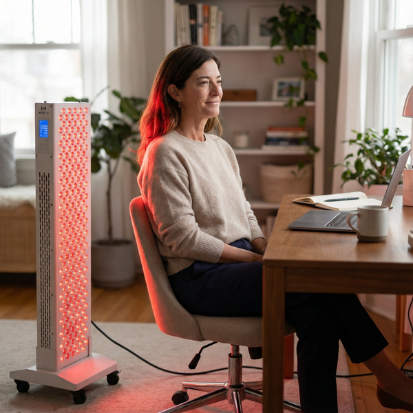 Roodlichttherapie paneel voor thuisgebruik als ondersteuning bij rugpijn