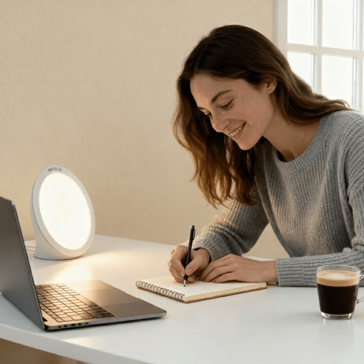 Lucent Rise: The Compact Daylight Lamp for Better Mornings - Mvolo