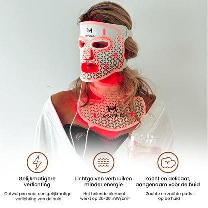 LED Face Mask + Halsmasker