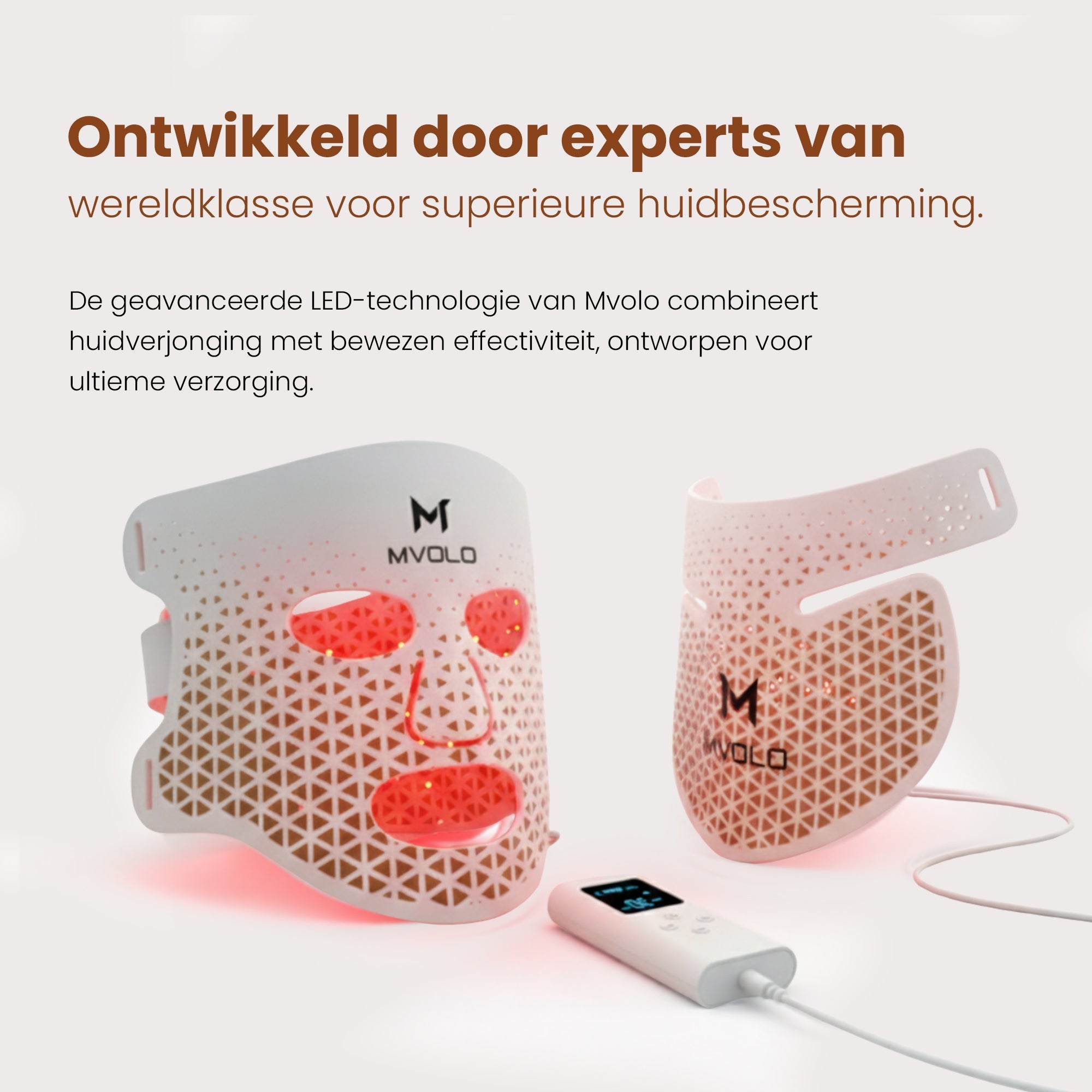 LED Face Mask + Halsmasker - Mvolo