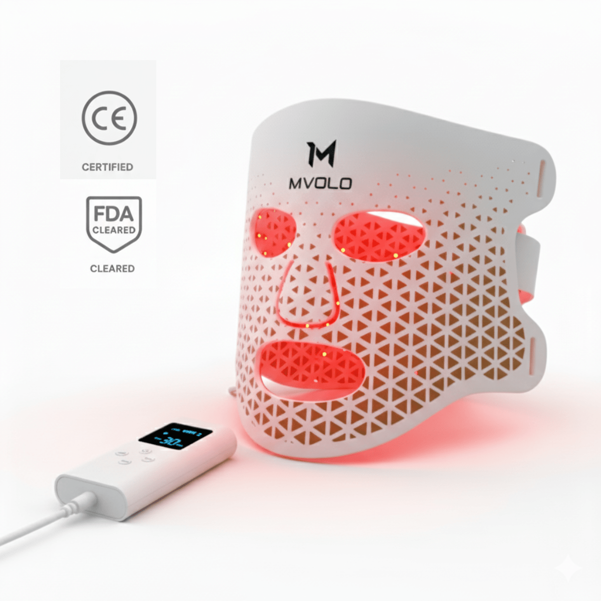 LED Face Mask + Halsmasker - Mvolo