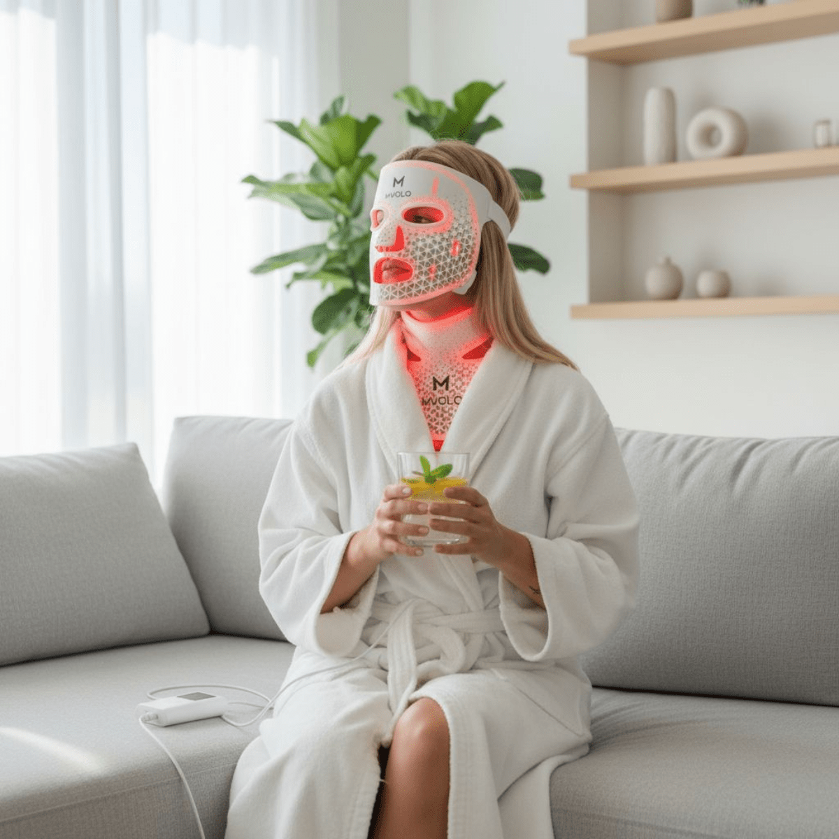 LED Face Mask + Halsmasker - Mvolo