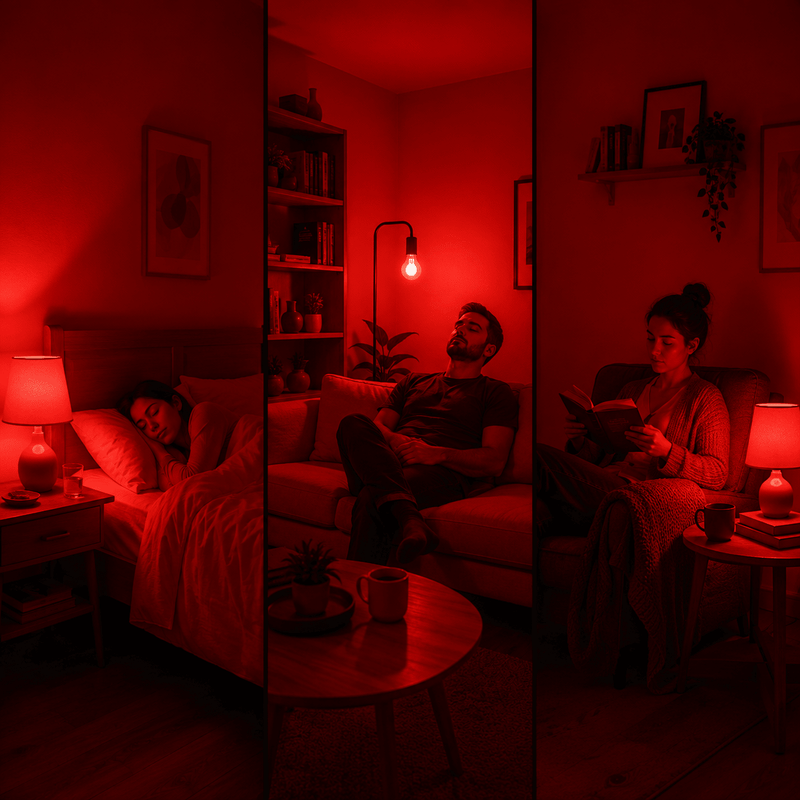 Mvolo Circadian Series Avondlamp E27 3-Pack - Rood Licht 630 nm - Geen Blauw Licht - Slaaplamp Flikkervrij - Heel Huis op Rood Licht - Mvolo